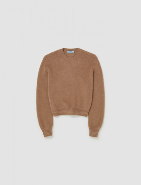 Prada - Cashmere Crewneck Sweater in Camel Brown - P24C2E_130M_F0040