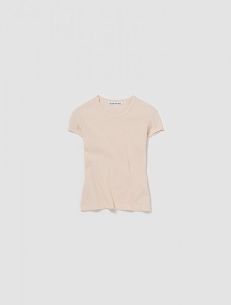 Acne Studios - Waffle Cotton T-shirt in Soft Pink - CL0266-DKY10
