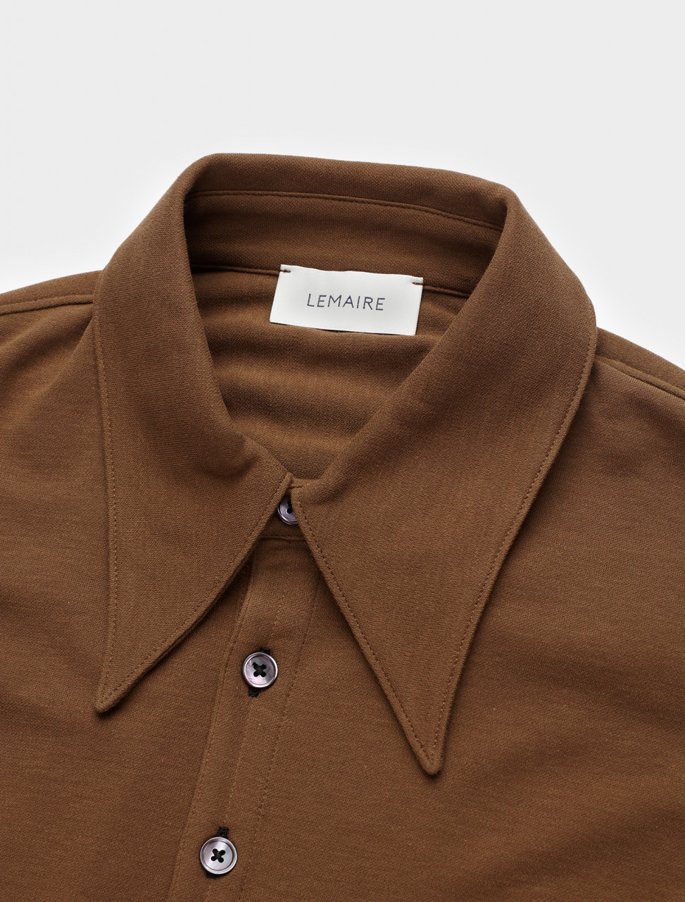 Lemaire Crepe Polo In Dark Earth | Voo Store Berlin | Worldwide Shipping