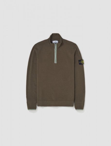 Stone Island - Half-Zip Sweater in Olive - 7915521
