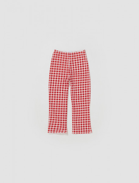 Acne Studios - Gingham Tights in Cardinal Red - A80096-ACI-FN-WN-ACCS000159