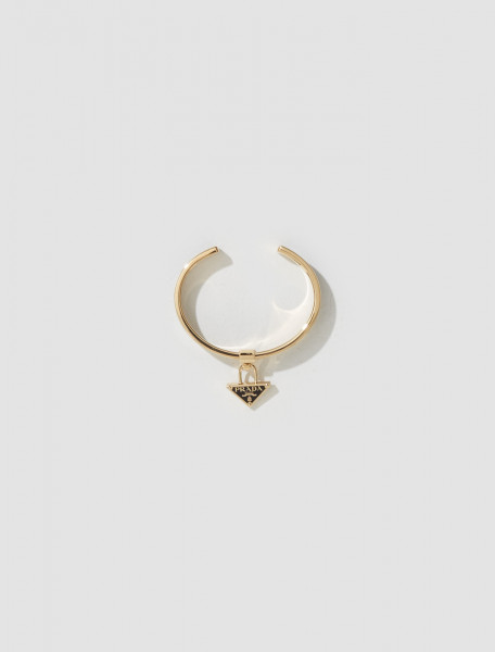 Prada - Metal Cuff Bracelet in Black and Gold - 1IB440_2BA6_F0J05
