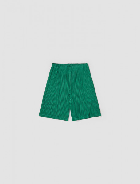 PLEATS PLEASE Issey Miyake - Pleated Shorts in Green - PP38JF371-62