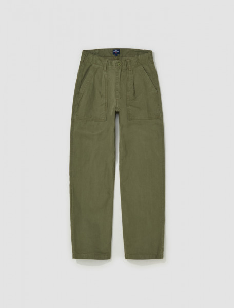 Noah - Pleated Fatigue Pants in Army Green - P073FW23AGN