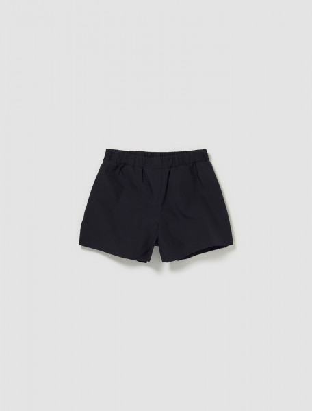 Rier - Cotton Shorts in Black Waxed - TRS18