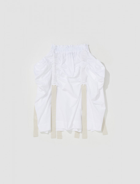 Simone Rocha - Midi Skirt with Sliders in White - 3090-0109-WHITE