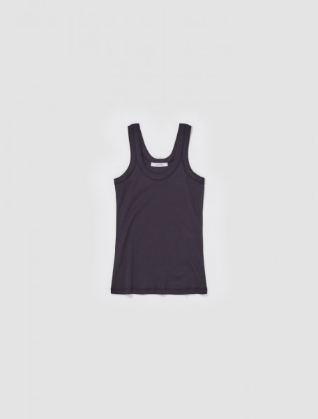 Lemaire - Ribbed Tank Top in Squid Ink - TO1018 LJ060