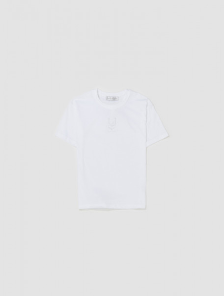 Ludovic de Saint Sernin - Crystal Logo T-Shirt in White - CO-TP002-U-J