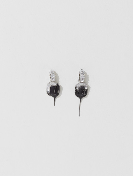 Ottolinger - Diamond Dip Clip Earrings in Black - 2500408
