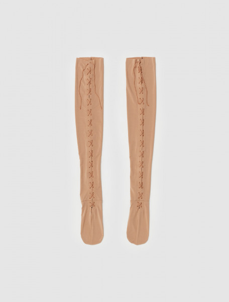Acne Studios - Lace Up Socks in Sand Beige - A80075-AE0-FN-WN-ACCS000116