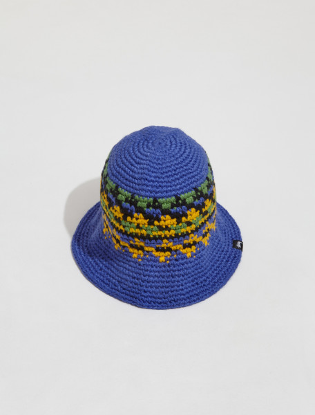 STÜSSY   FAIRISLE BUCKET HAT IN BLUE   1321140