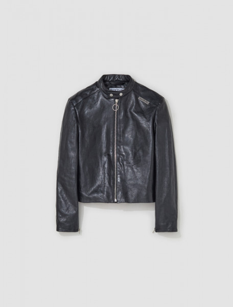 Acne Studios - Leather Biker Jacket in Black - B70137-9000