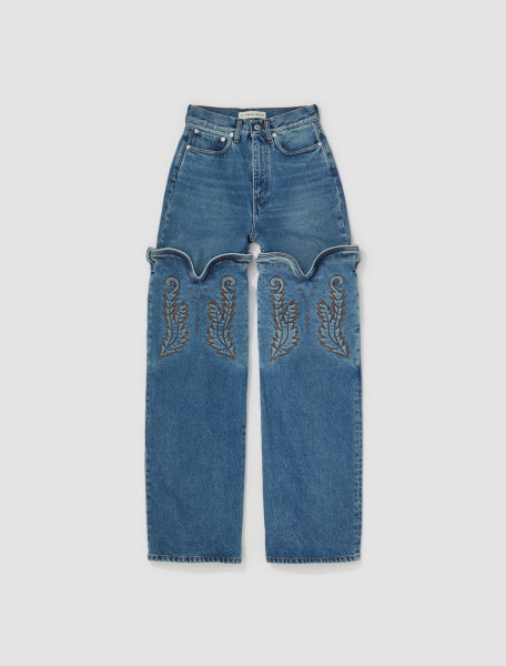 Y Project - Evergreen Maxi Cowboy Cuff Jeans in Vintage Blue - JEAN36-S25