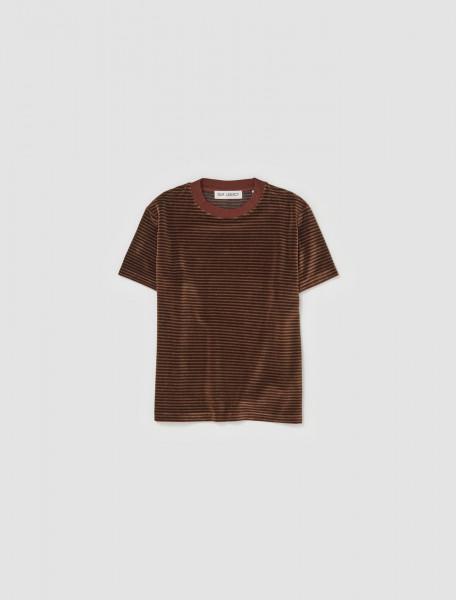 Our Legacy - Hover T-Shirt in Scoobie Stripe Velour - M4236HS
