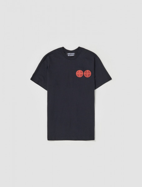 Never Sleep - Xero Logo Coral T-Shirt in Black - XERO_1
