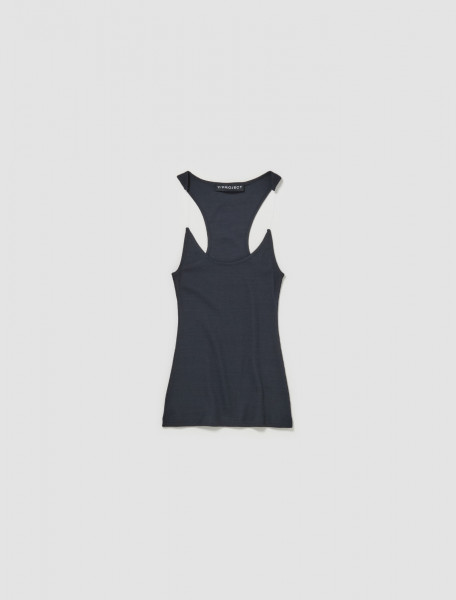 Y  Project - Invisible Strap Tank Top in Vintage Black - 104TO002