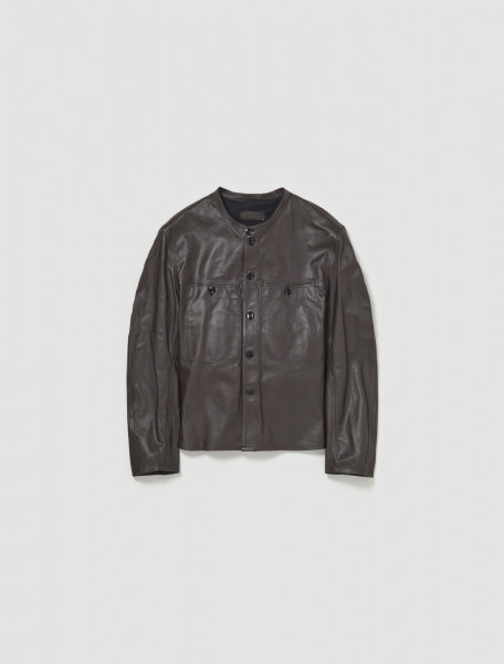 Lemaire - Curved Sleeve Jacket in Dark Brown - JA1045-LL0068