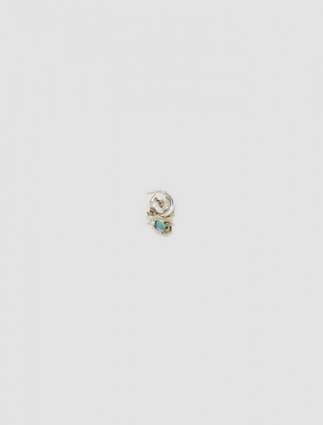 SANTANGELO - Che Bomba Abalone Hoop Earrings in Silver - #00102E
