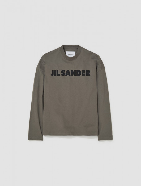Jil Sander - Long Sleeved T-Shirt in Thyme Green - J22GC0136_J20215