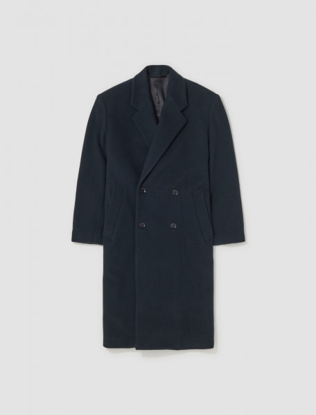 Lemaire - Maxi Double Breasted Coat in Midnight Green - CO1022_LF1164