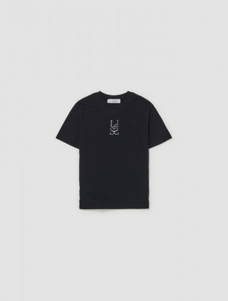 Ludovic de Saint Sernin - Crystal Logo T-Shirt in Black - CO-TP002-U-JE