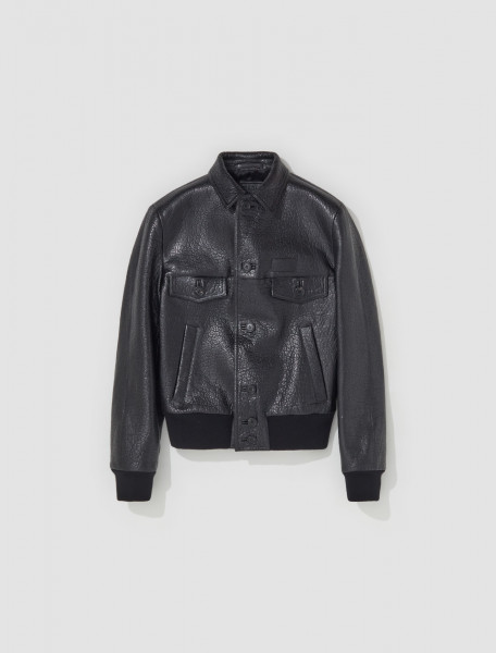 Prada - Nappa Leather Button-Up Jacket in Black - UPW473_13C3_F0002