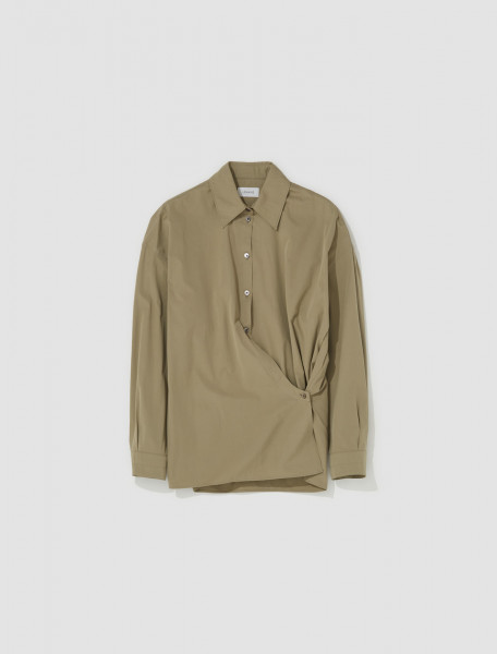 Lemaire - Straight Collar Twisted Shirt in Dusty Khaki - SH1032_LF1106GR641