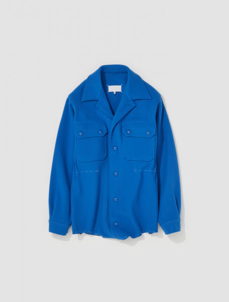 Maison Margiela - Asymmetrical Wool Jacket in Bluette - S67FP0025