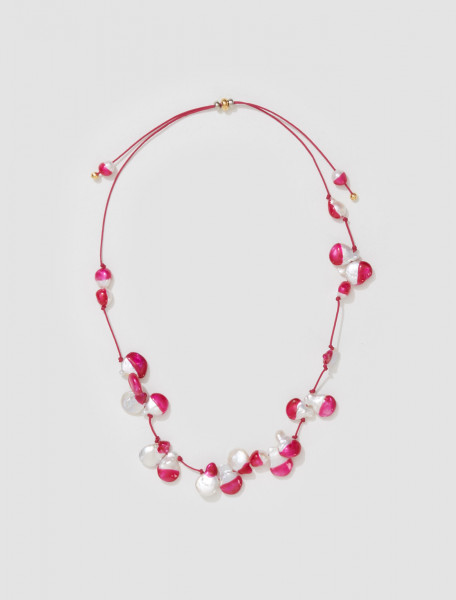 PANCONESI   VACANZA PEARL NECKLACE IN CHERRY PINK   F22 NE039 S