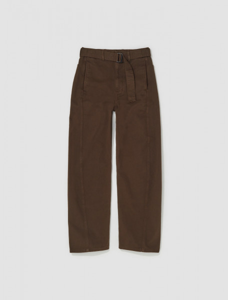 Lemaire - Twisted Belted Pants in Espresso - PA326_LD1001