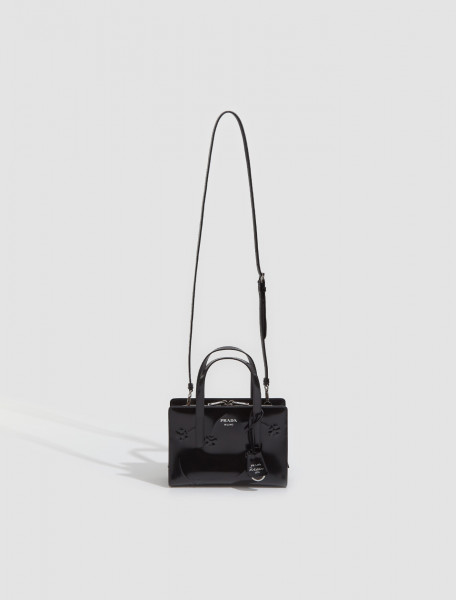 Prada - Re-Edition 1995 Brushed Leather Mini Handbag in Black - 1BA357_ZO6_F0002
