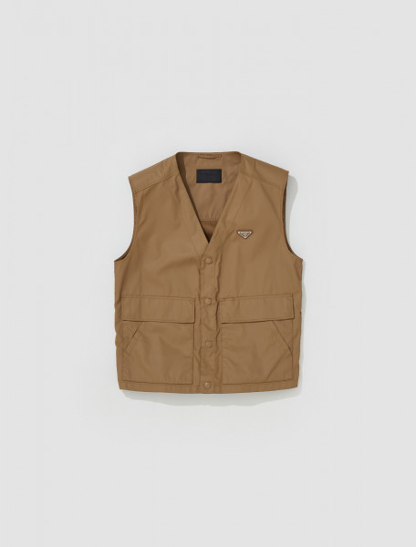 Prada - Nylon Vest in Tobacco - SGC262_12U8_F0005