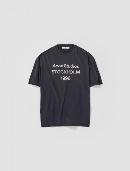 Acne Studios - Logo T-Shirt in Faded Black - CL0196-BM0-FN-UX-TSHI000013