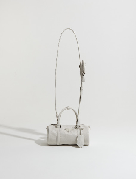Prada - Antique Nappa Handbag in White - 1BA389_UVL_F0009
