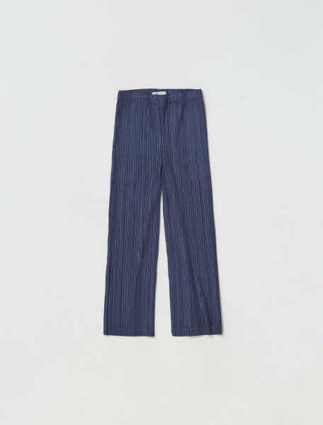 PLEATS PLEASE ISSEY MIYAKE   THICK BOTTOM PLEATED TROUSERS IN BLUE GREY   PP26JF411 18