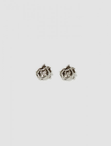 Blumarine - Earrings with Metal Rose in Silver - 2W238A-N0996