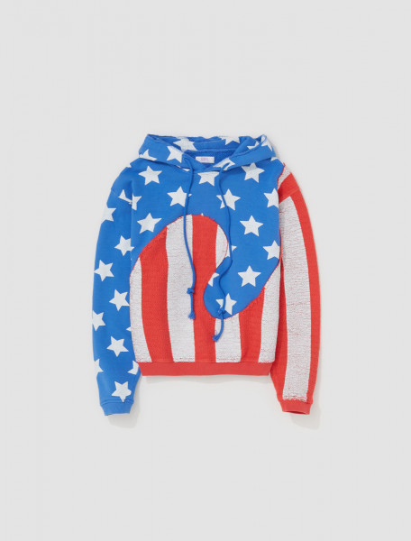 ERL - Stars and Stripes Swirl Hoodie in Blue - ERL07T022