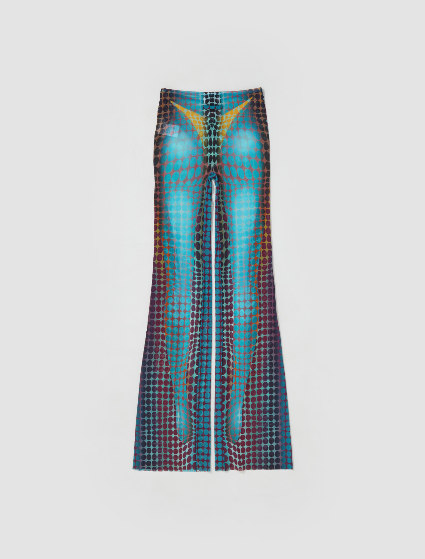 Jean Paul Gaultier Cyber Dot Mesh Trousers in Blue | Voo Store