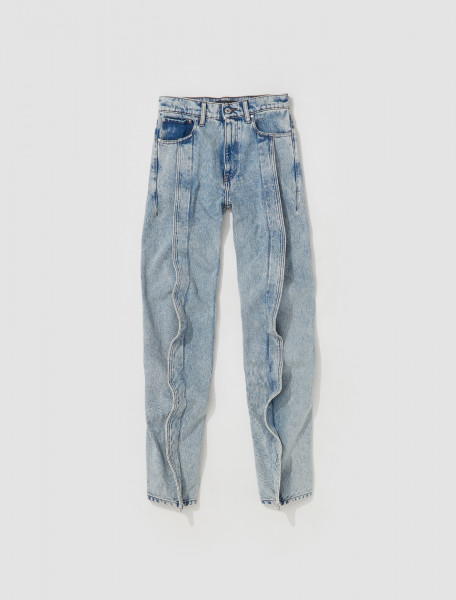 Y PROJECT   SLIM BANANA JEANS IN ICE BLUE   WJEAN38 S23_D14
