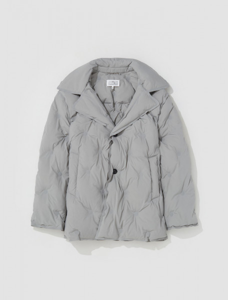 MAISON MARGIELA   GLAM SLAM QUILTED SPORTS JACKET IN PEARL GREY   SI1AM0003_S54870_852