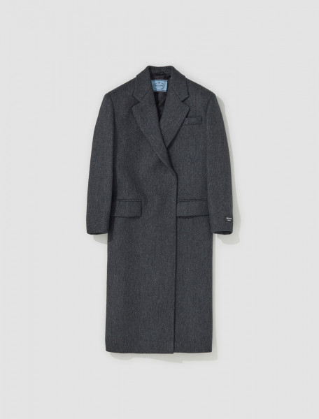 Prada - Double-breasted Wool Coat in Navy - P654QE_11H4_F0031