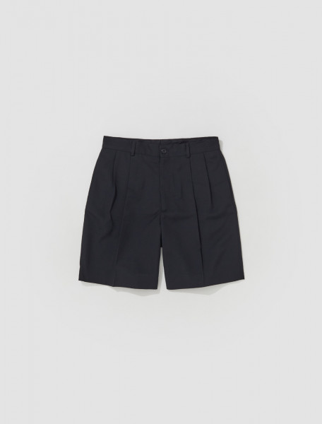 Acne Studios - Tailored Pleated Shorts in Black - BE0125-900-FN-MN-SHOR000191