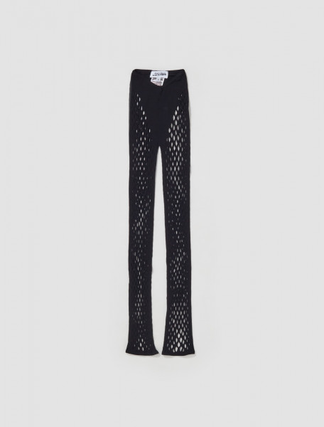 JEAN PAUL GAULTIER   LEGGINGS WITH PERFORATION DETAILS IN BLACK   22 09 F LG009 M037 00