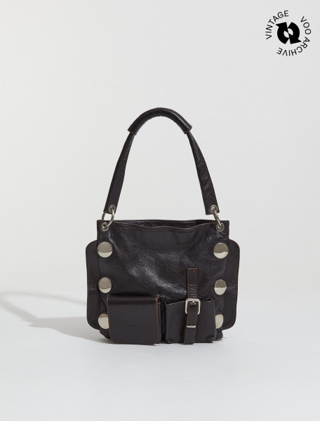 DOLCE GABBANA   LEATHER BAG IN DEEP CHOCOLATE   VOOARCHIVE017