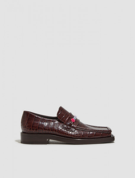 Martine Rose - Beaded Square Toe Loafer in Brown - MRSS241051A-BROMUL