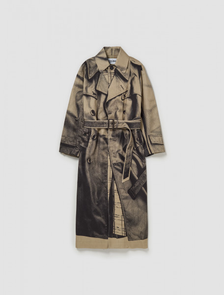 Jean Paul Gaultier - Oversized Printed Trench Trompe OEil Coat in Sand - 24 25-F-MA012I-C526-6600