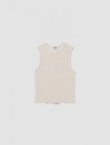 GUESS USA - Mesh Jersey Top in Pearl White - M4GP28KC4H0