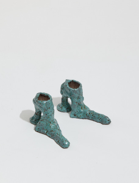 Hot Legs - Low Heel Candle Holders in Turquoise - LOWHEEL-TURQUOISE