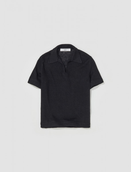 Séfr Mate Shirt in Black Linen