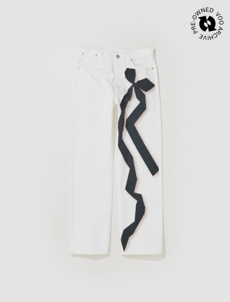 Dries van Noten - Bow Jeans in White - VOOARCHIVELAURENZ280323